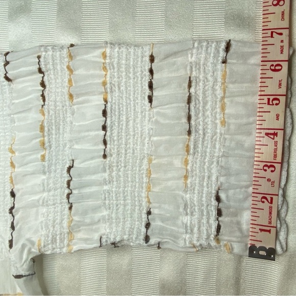 WAVE ZONE Beach Pool CoverUp White Lace-Up Tunic Top Sz L - Picture 9 of 12